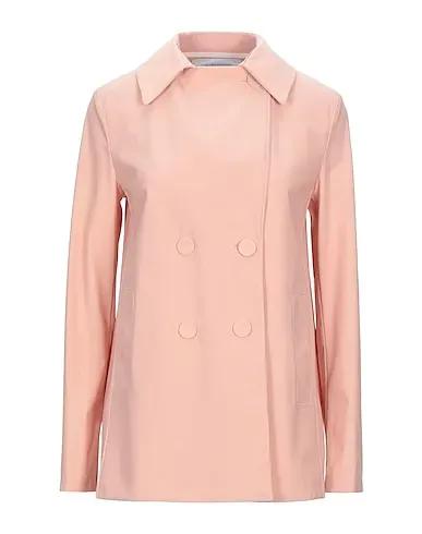 Blush Jersey Double breasted pea coat