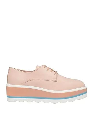Blush Leather Laced shoes