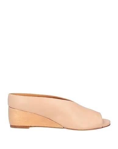 Blush Leather Mules and clogs