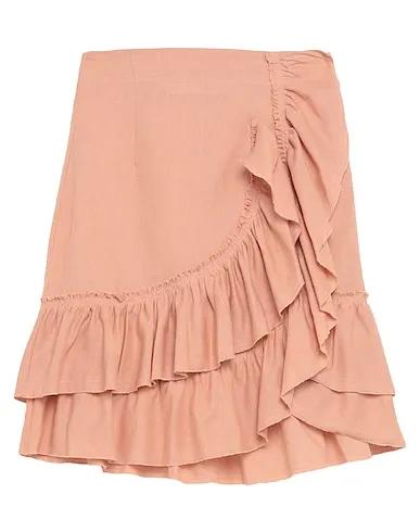 Blush Plain weave Midi skirt