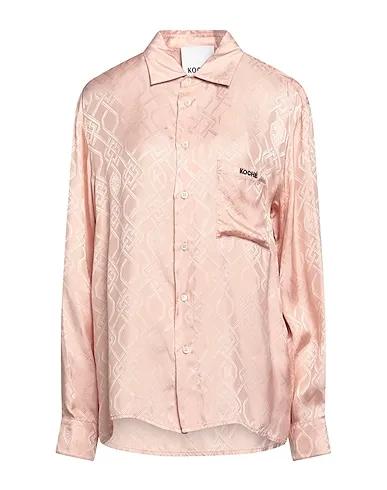 Blush Satin Patterned shirts & blouses