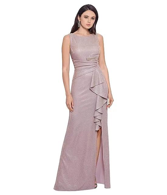 Boatneck Glitter Knit Gown
