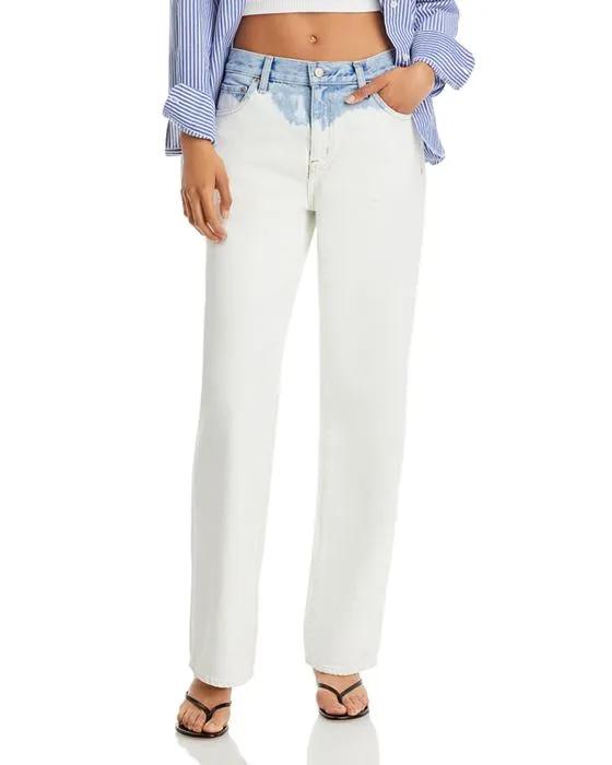 Bobbie High Rise Ankle Straight Jeans in Tidal Wave