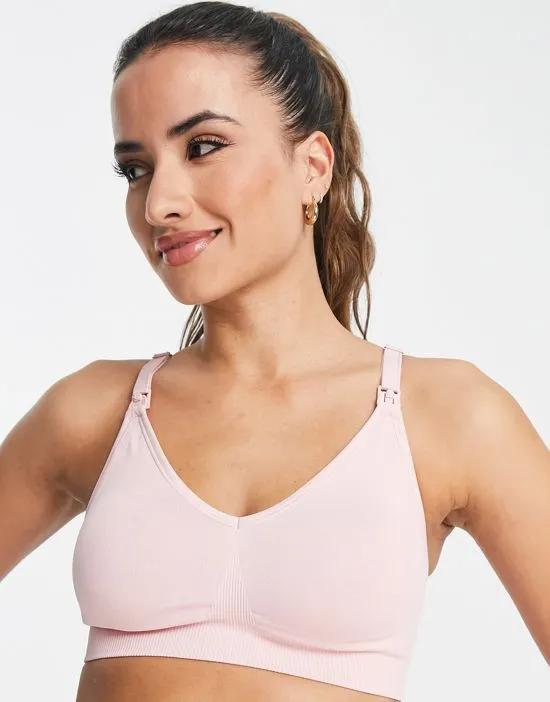 Body Silk seamless nursing bra in peony pink