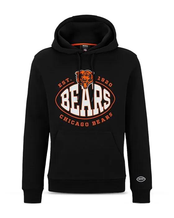 BOSS NFL Chicago Bears Cotton Blend Printed Regular Fit Hoodie