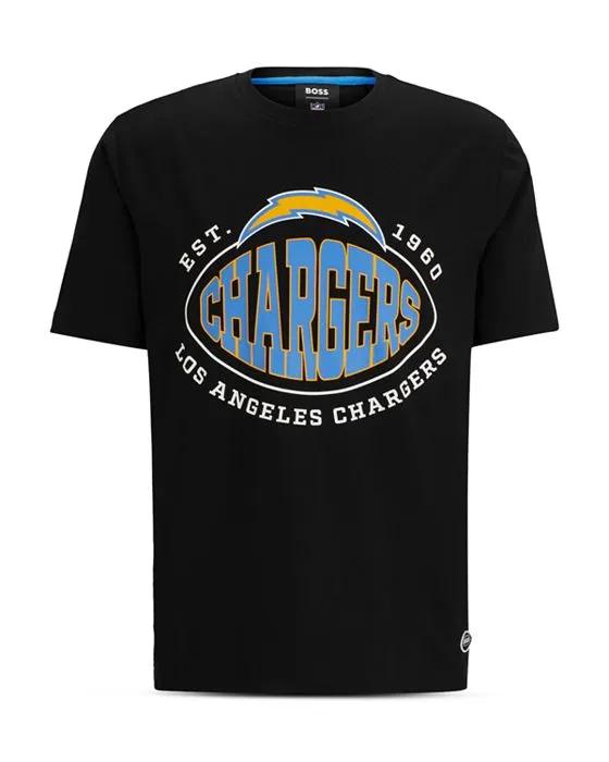 BOSS NFL Los Angeles Chargers Cotton Blend Graphic Tee