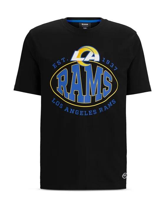 BOSS NFL Los Angeles Rams Cotton Blend Graphic Tee