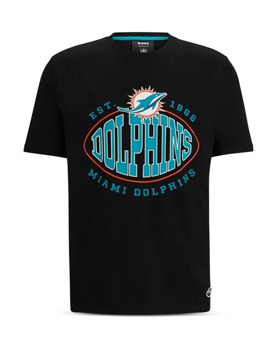 BOSS NFL Miami Dolphins Cotton Blend Graphic Tee