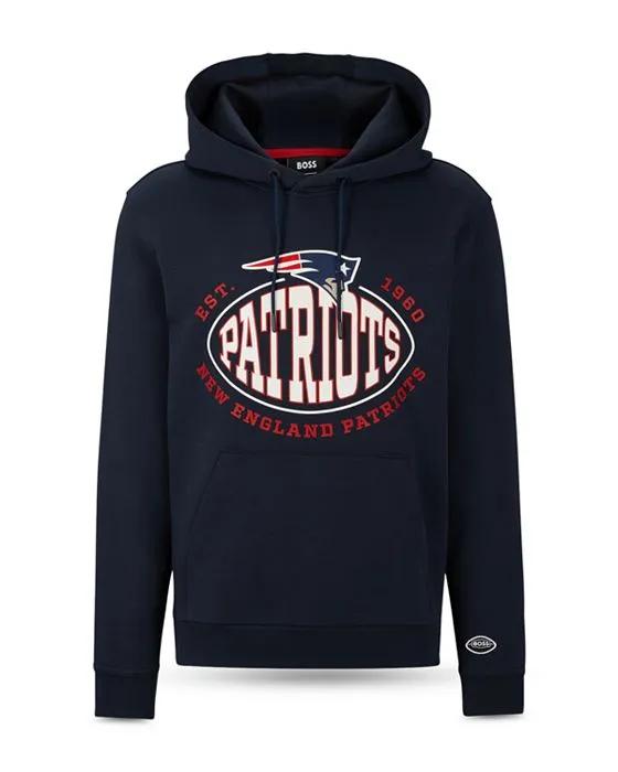 BOSS NFL New England Patriots Cotton Blend Printed Regular Fit Hoodie