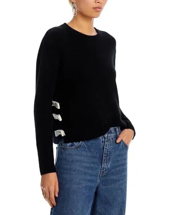 Bow Appliqué Cashmere Sweater - 100% Exclusive