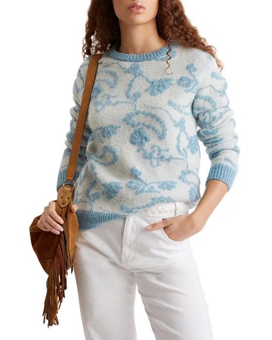 Bowi Floral Pullover Sweater