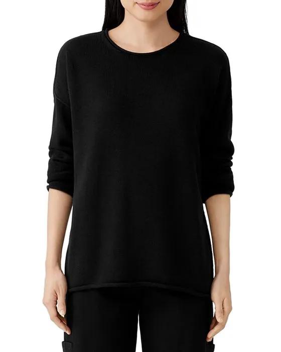 Boxy Rolled Edge Sweater