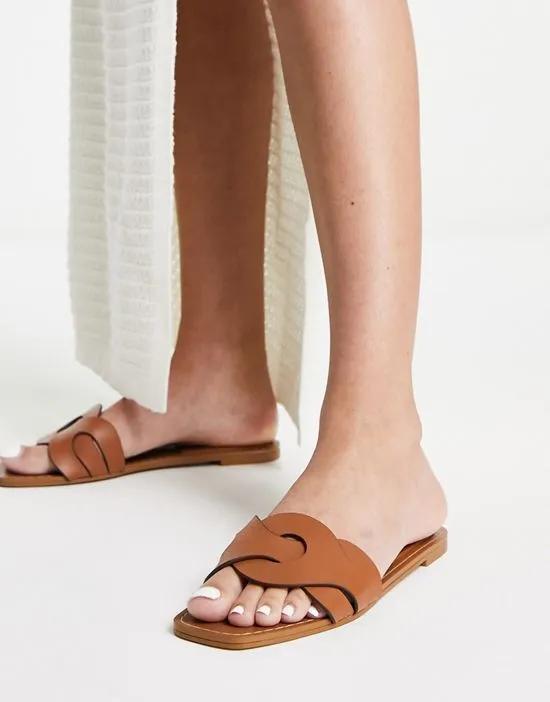 braided sandal in brown