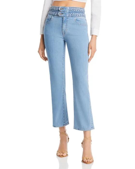 Braided Waist Jeans in Dover Light