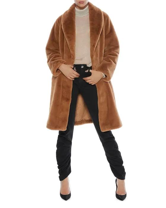 Bree Belted Faux Fur Coat