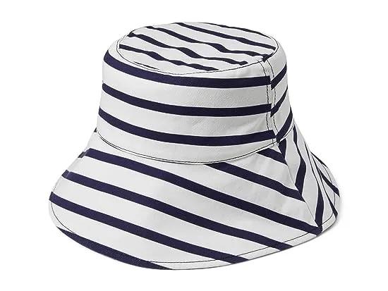 Breton Stripe Long Brim Rev Bucket Hat