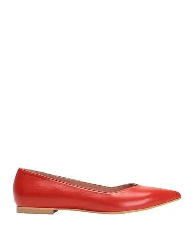 Brick red Ballet flats LEATHER POINT TOE BALLET FLAT
