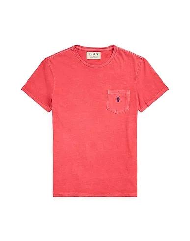 Brick red Basic T-shirt CUSTOM SLIM FIT JERSEY POCKET T-SHIRT

