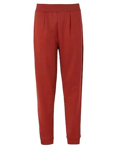 Brick red Casual pants ORGANIC COTTON PLEAT SWEATPANTS
