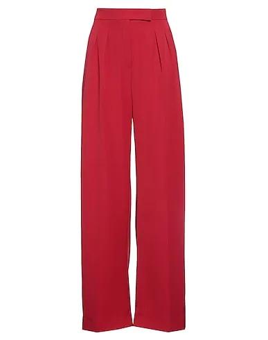 Brick red Cool wool Casual pants