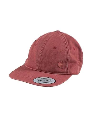 Brick red Cotton twill Hat