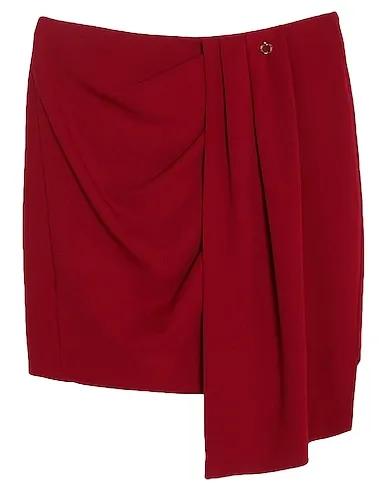 Brick red Crêpe Mini skirt