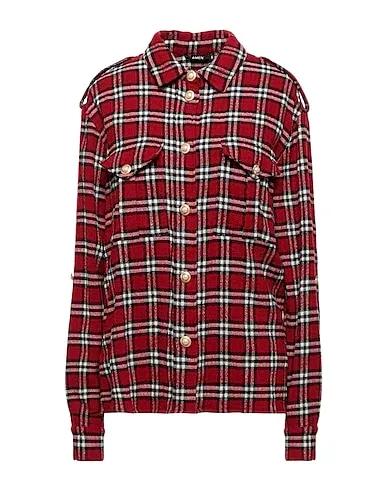 Brick red Flannel Checked shirt
