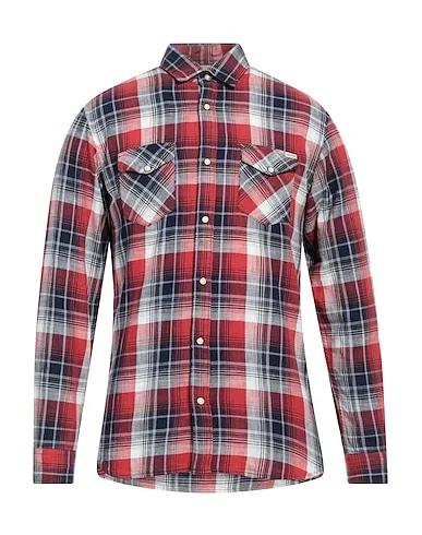 Brick red Flannel Checked shirt