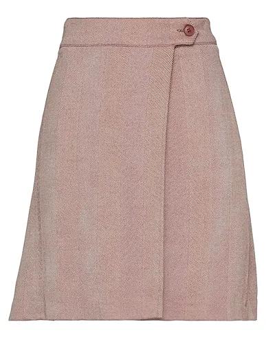 Brick red Flannel Mini skirt