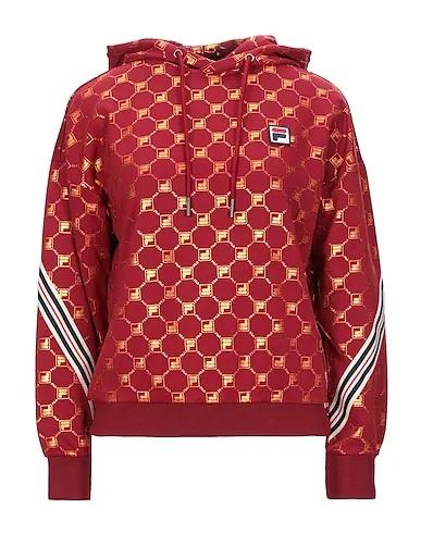 Brick red Grosgrain Hooded sweatshirt