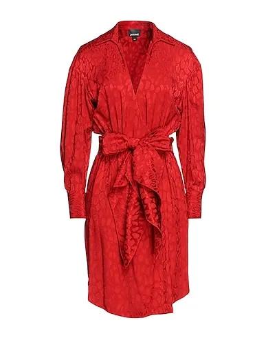 Brick red Jacquard Elegant dress