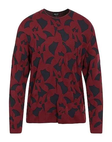 Brick red Jacquard Sweater