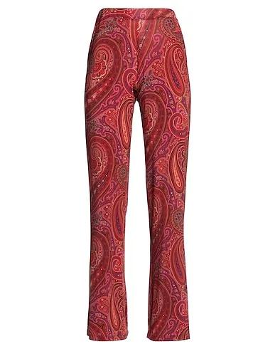 Brick red Jersey Casual pants