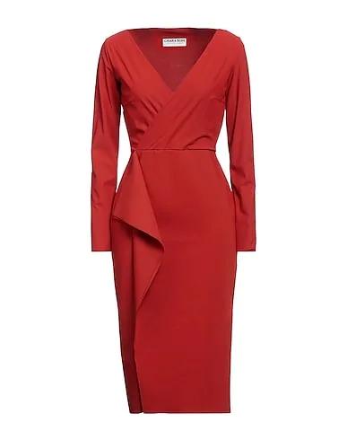Brick red Jersey Midi dress