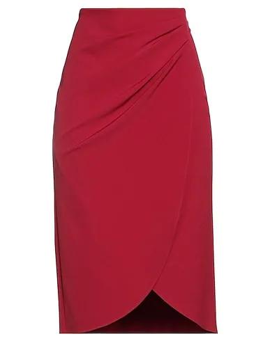 Brick red Jersey Midi skirt