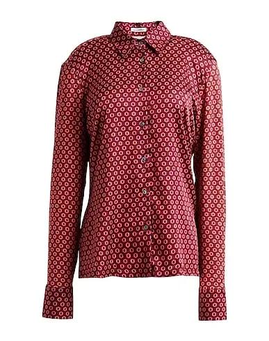 Brick red Jersey Patterned shirts & blouses
