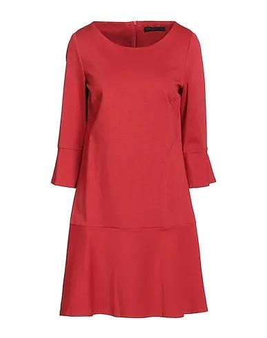 Brick red Jersey Short dress
