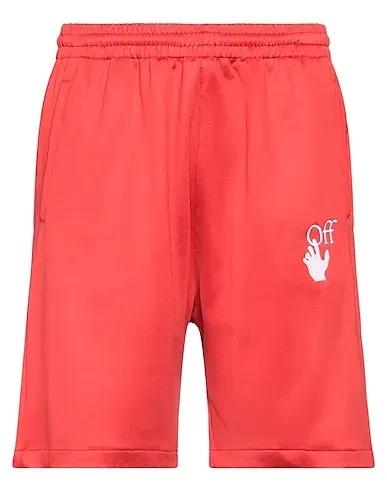 Brick red Jersey Shorts & Bermuda