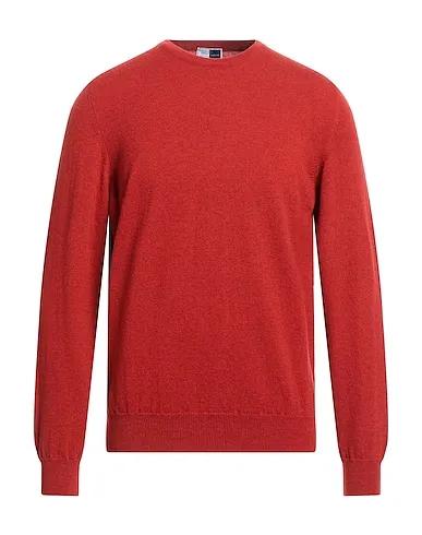 Brick red Knitted Cashmere blend