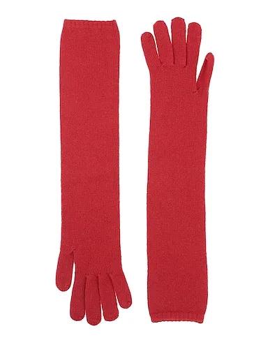 Brick red Knitted Gloves