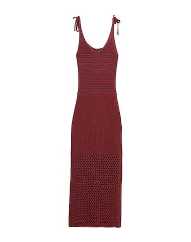 Brick red Knitted Long dress