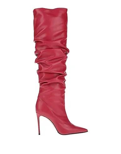 Brick red Leather Boots
