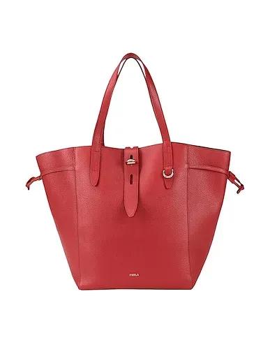 Brick red Leather Handbag FURLA NET L TOTE

