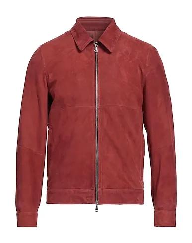 Brick red Leather Jacket