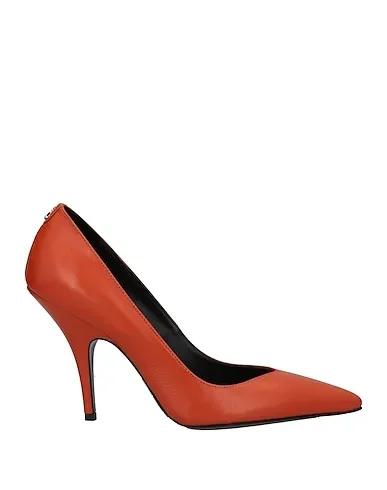 Brick red Leather Pump