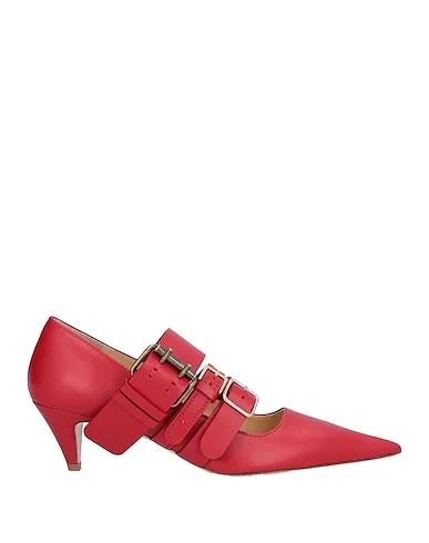 Brick red Leather Pump