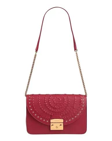 Brick red Leather Shoulder bag