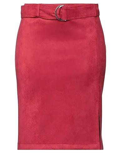 Brick red Midi skirt