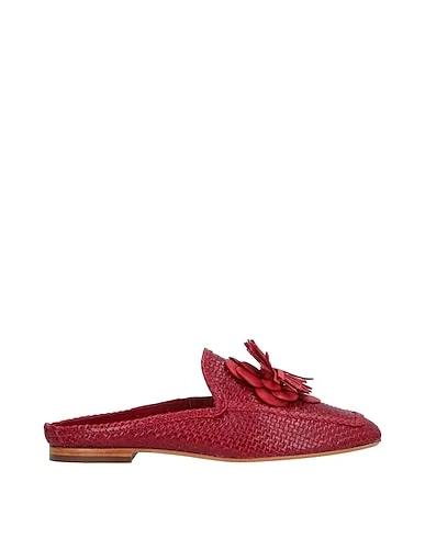 Brick red Mules and clogs