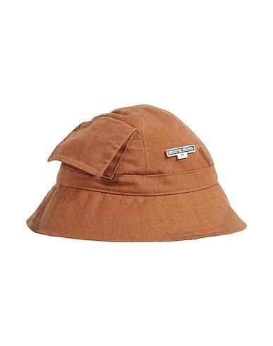Brick red Plain weave Hat